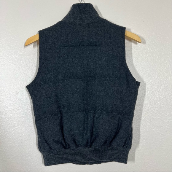 Banana Republic Charcoal Grey Wool Flannel Puffer Vest - Picture 7 of 13